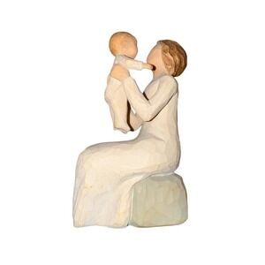 Willow Tree Grandmother Figurine Susan Lordi Seated Woman Holding Baby